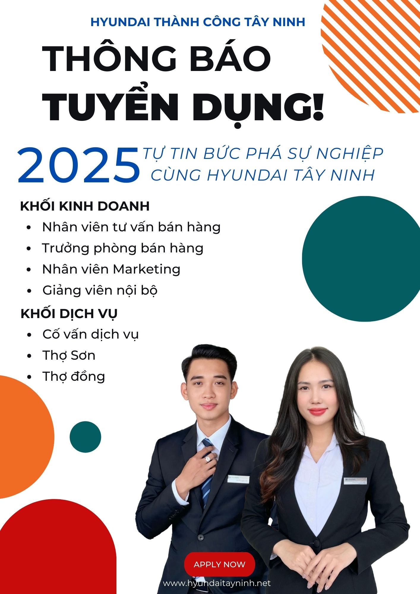 HYUNDAI TÂY NINH TUYỂN DỤNG - CHÀO XUÂN 2025 RỘN RÀNG CÙNG SỰ NGHIỆP MỚI