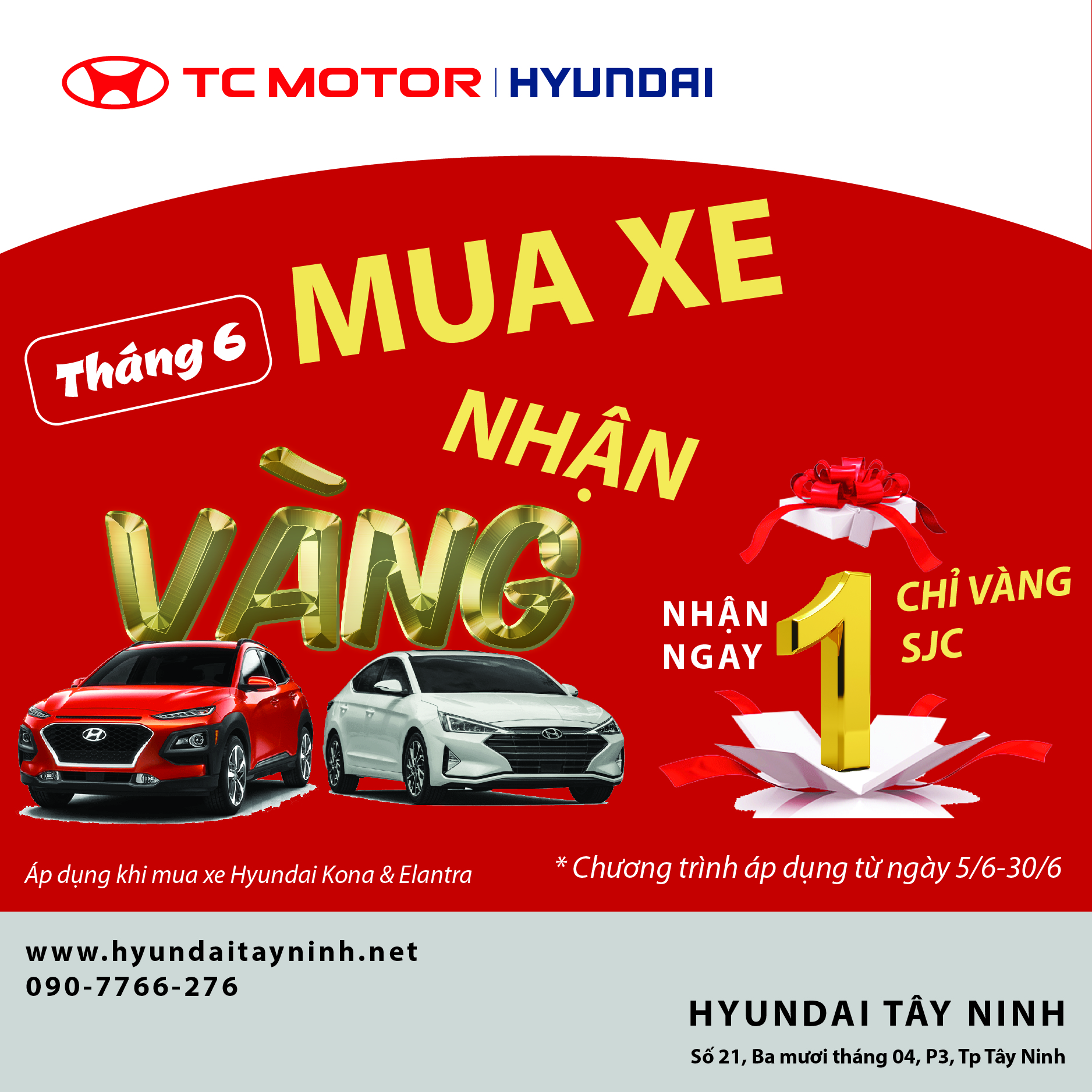 “TẬU XE DỄ DÀNG –ƯU ĐÃI NHẬN VÀNG SJC” từ HYUNDAI TÂY NINH!!!