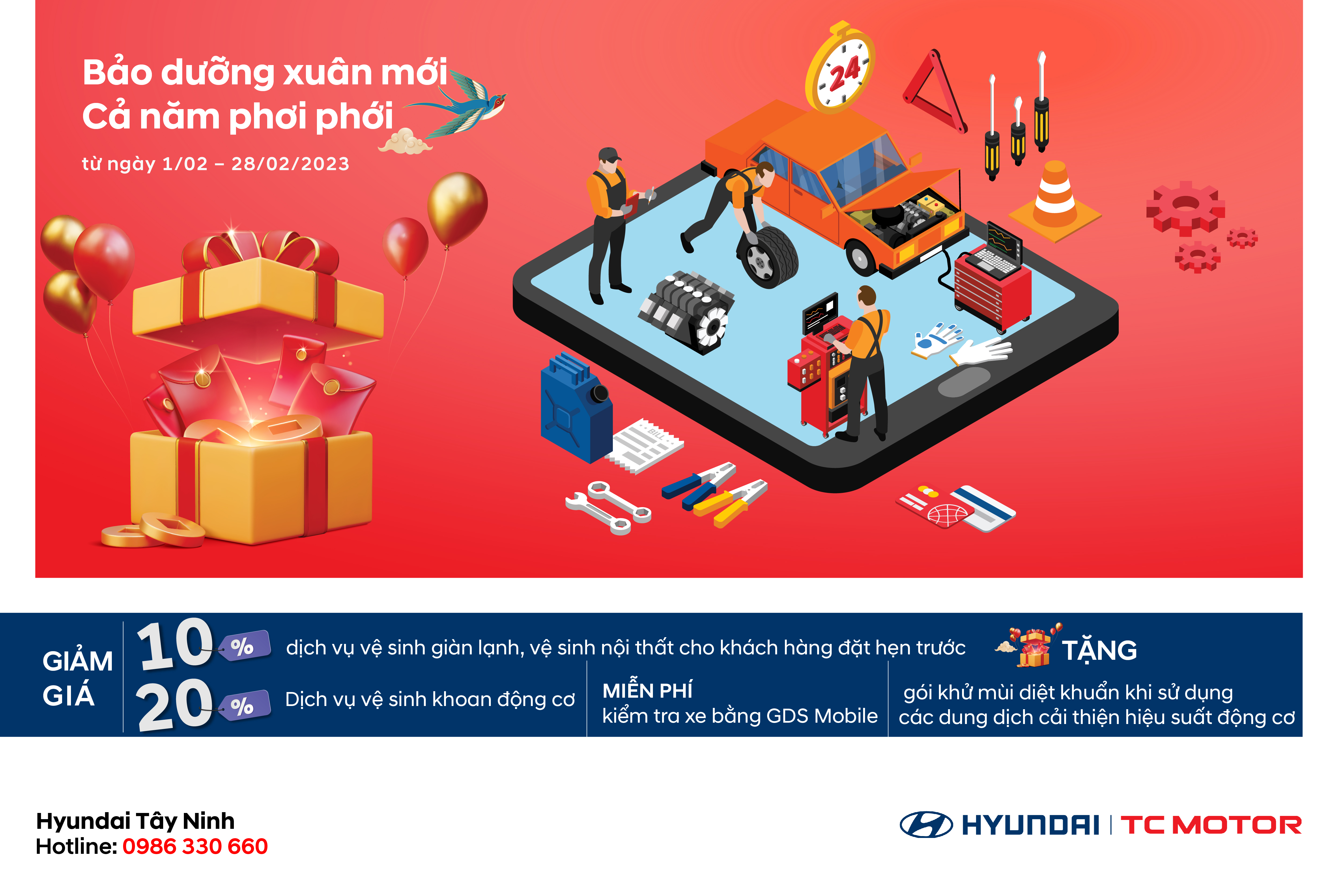 BẢO DƯỠNG XUÂN MỚI - CẢ NĂM PHƠI PHỚI