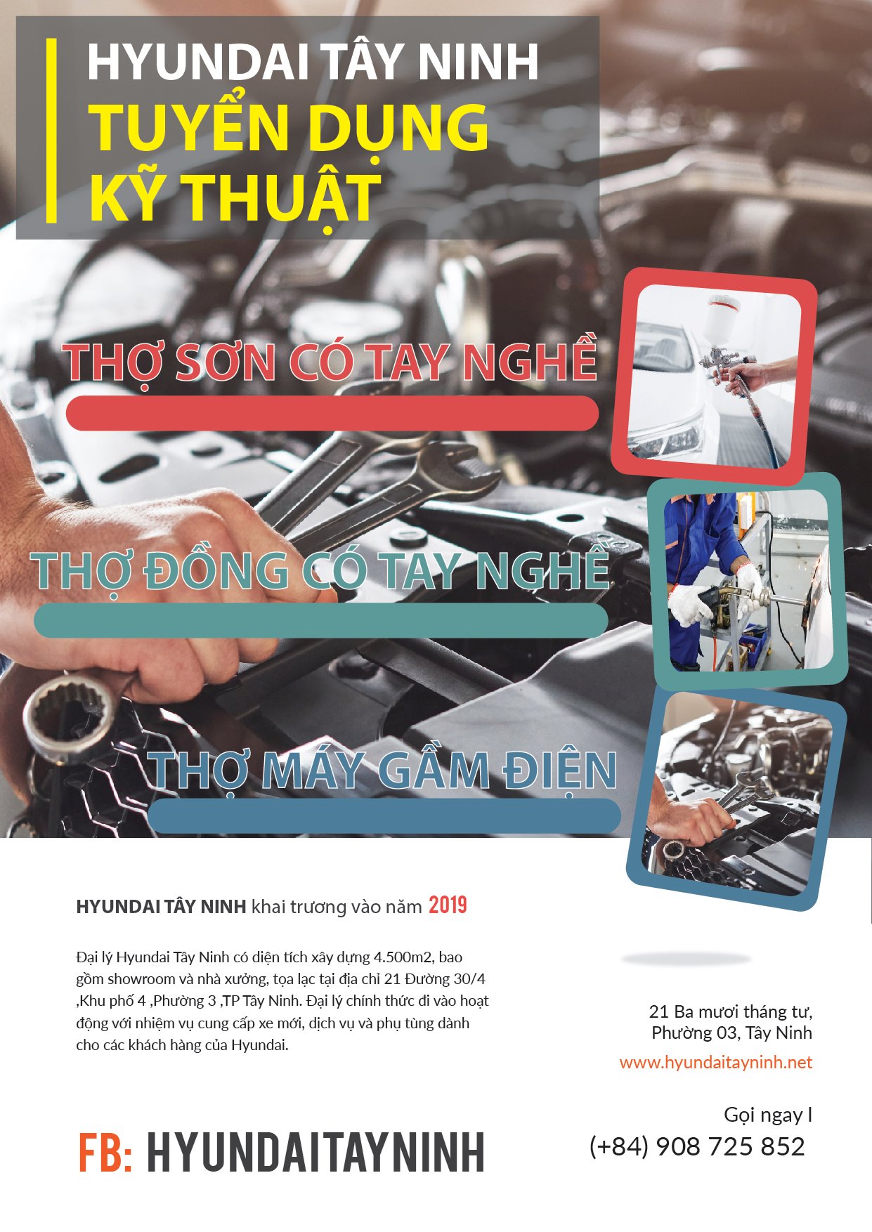 HYUNDAI TÂY NINH THÔNG BÁO TUYỂN DỤNG