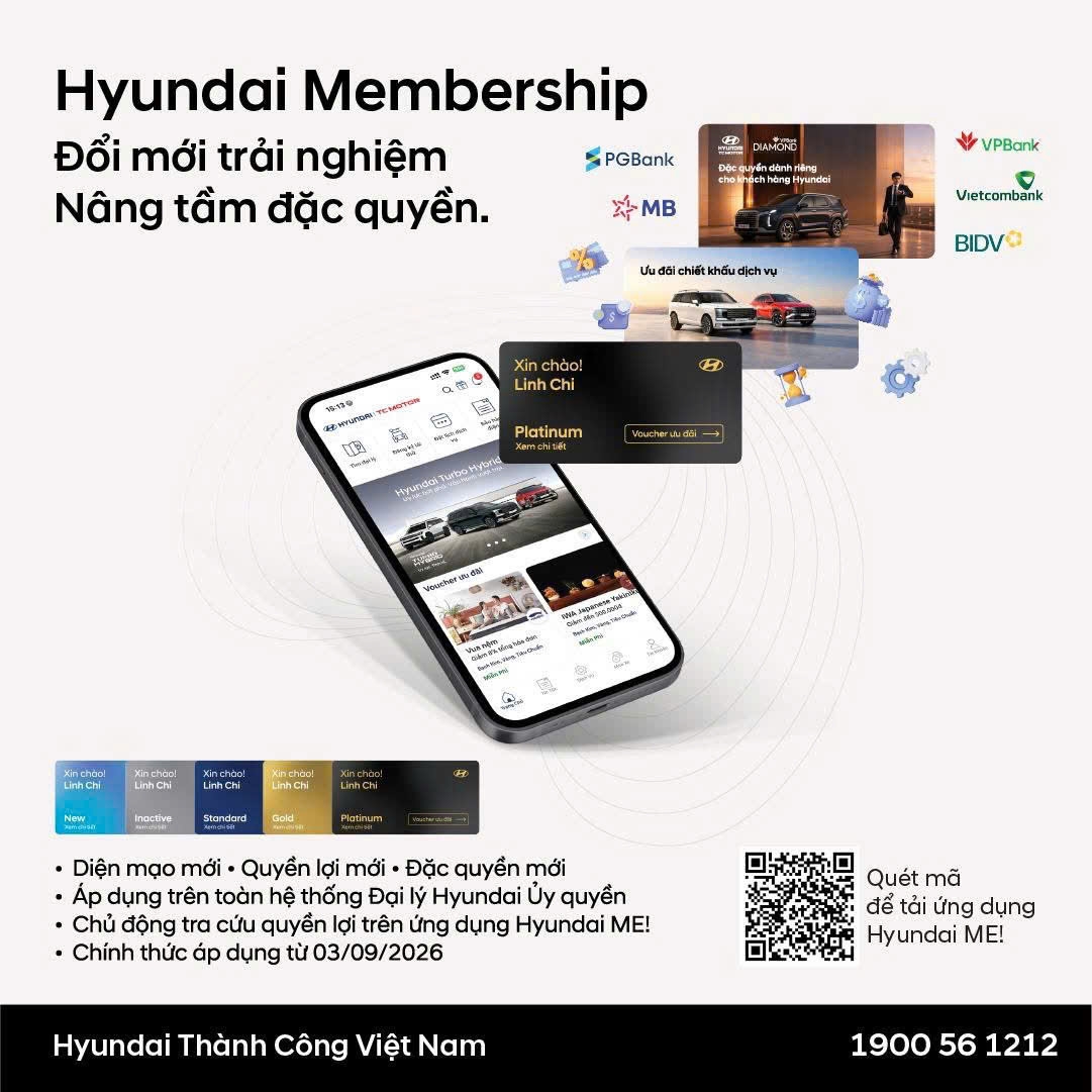 CHƯƠNG TRÌNH HỘI VIÊN HYUNDAI 2026 – ĐỔI MỚI TRẢI NGHIỆM, NÂNG TẦM ĐẶC QUYỀN