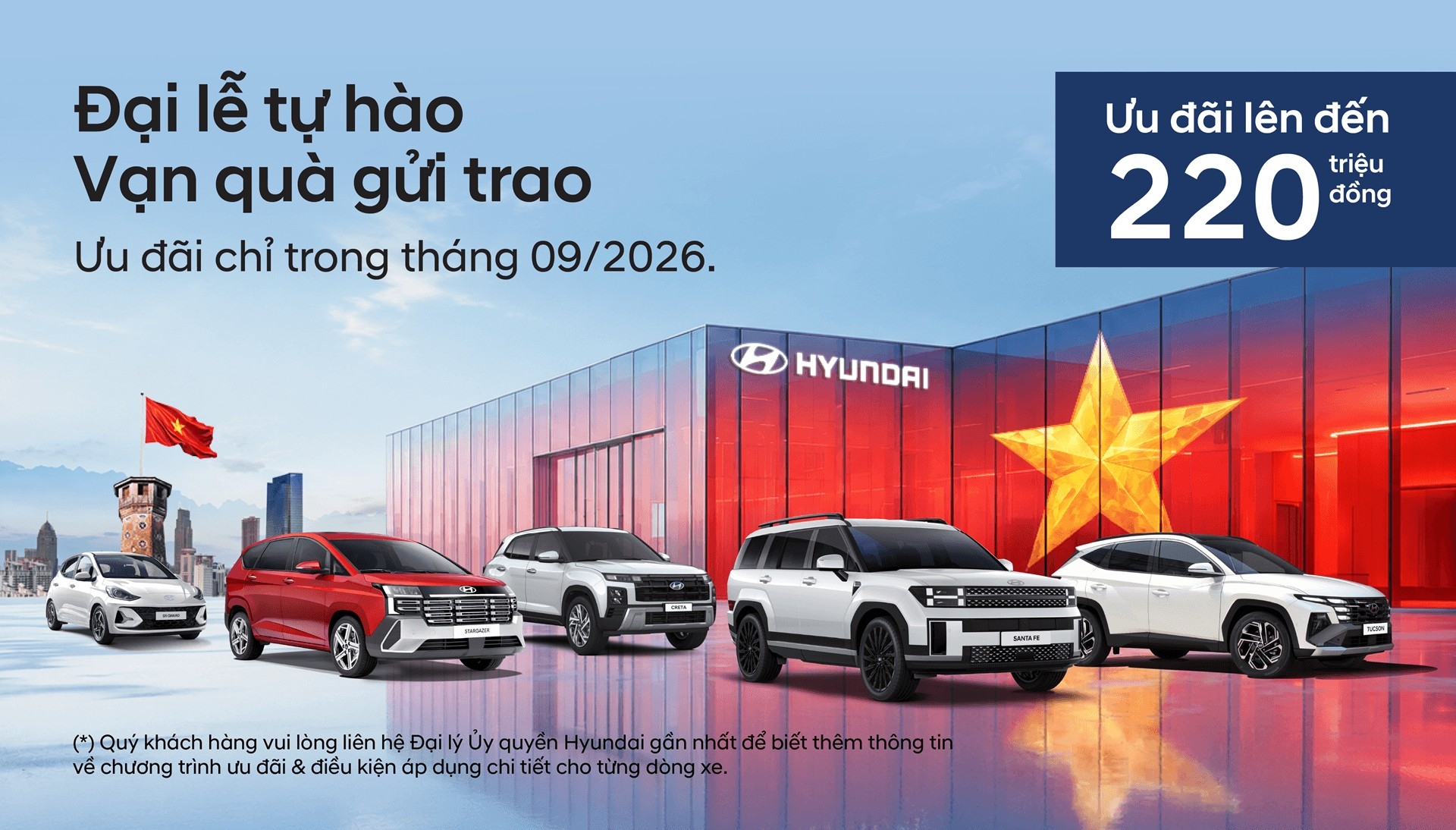 KHUYẾN MÃI HYUNDAI THÁNG 9/2026 TẠI TÂY NINH – ĐẠI LỄ TỰ HÀO, VẠN QUÀ GỬI TRAO